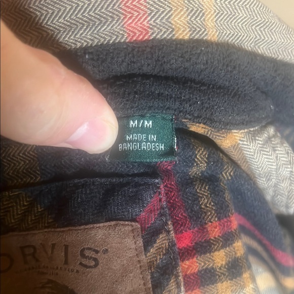 Orvis Men’s Brown Flannel Plaid Shirt Size Medium - Picture 7 of 10
